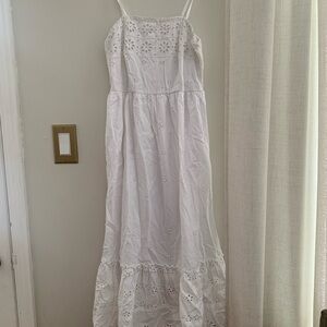 White Eyelet Maxi Dress